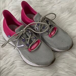 New Balance Gray and Pink Athletic Shoes Lightweight Cushioned